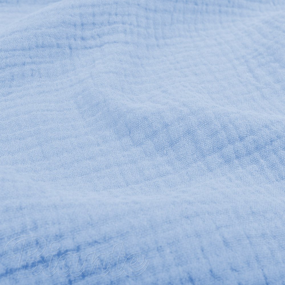 Mušelín dvojitá gázovina MSN-039 Nebeská modrá - metráž šířka 160 cm - detail 1 - Biante.cz