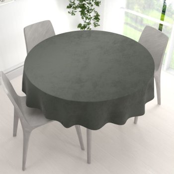 Sametový kulatý ubrus Velvet Premium SVP-021 Tmavě šedozelený - detail 1 - Biante.cz