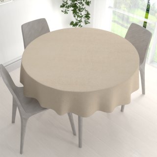 Kulatý ubrus/imitace broušené kůže Alcantara ALC-007 Krémově béžový - detail 1 - Biante.cz