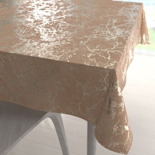 Velký sametový čtvercový ubrus Isabela IBL-016 Zlatý mramor na pudrově béžovém - Biante.cz Velký sametový čtvercový ubrus Isabela IBL-016 Zlatý mramor na pudrově béžovém - Biante.cz