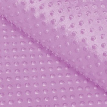 Dětská látka Minky TOP 3D puntíky MKP-053 Fialová lila - šířka 170 cm - Biante.cz