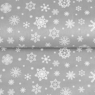 Vianočný PVC obrus Biele vločky na striebornom PV-071 - metráž š. 140 cm - detail 1 - Biante.sk Vianočný PVC obrus Biele vločky na striebornom PV-071 - metráž š. 140 cm - detail 1 - Biante.sk