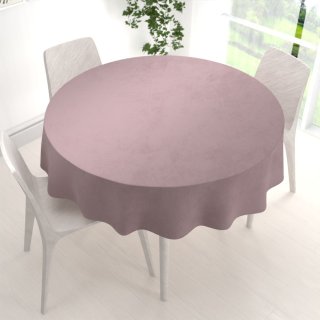 Sametový kulatý ubrus Velvet Premium SVP-002 Starorůžový - detail 1 - Biante.cz