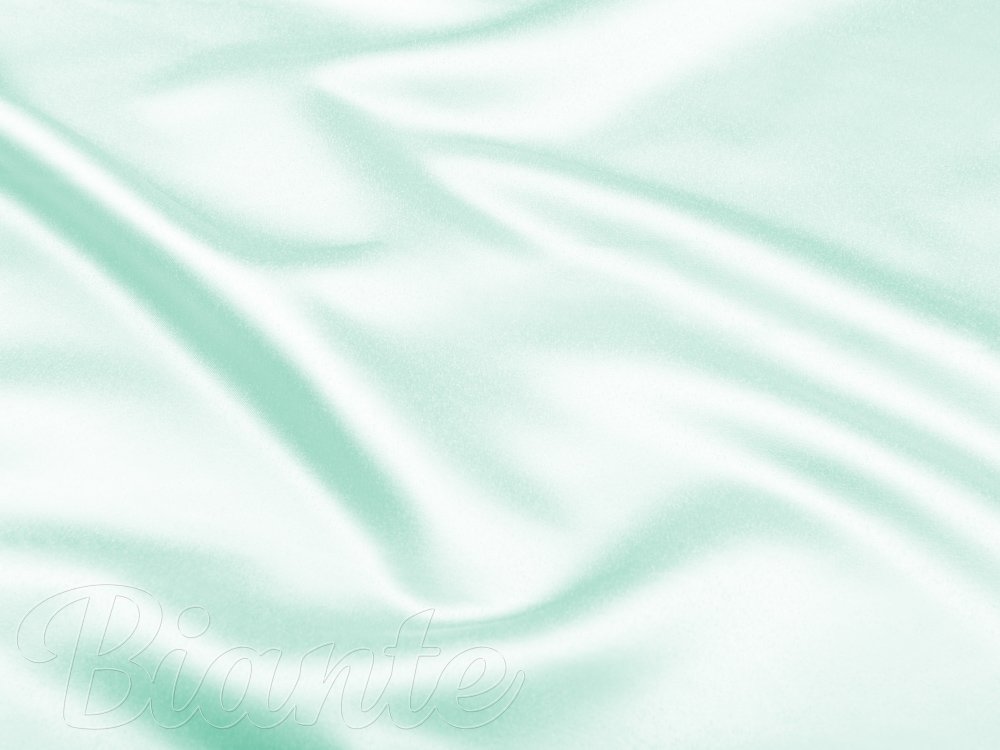 Látka polyesterový satén LUX-L059 Světle mintová - šířka 150 cm - detail 4 - Biante.cz Látka polyesterový satén LUX-L059 Světle mintová - šířka 150 cm - detail 4 - Biante.cz