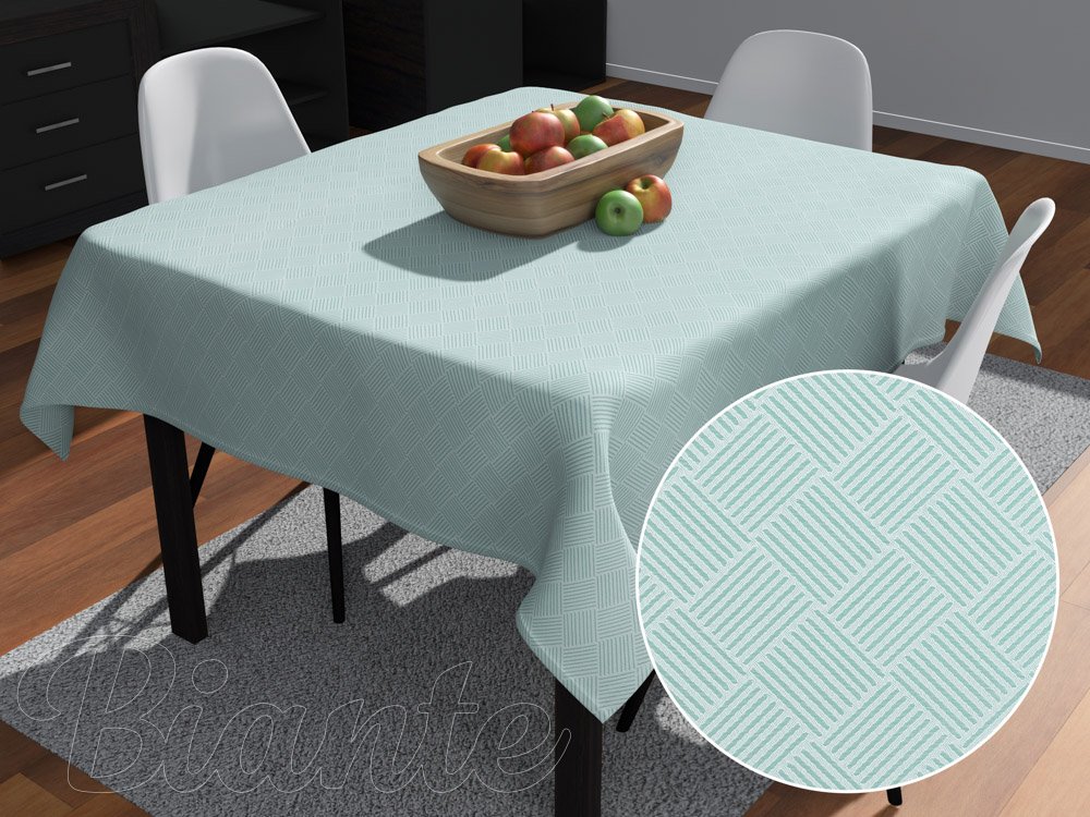 Teflonový čtvercový ubrus Milano TF-050 - světle mentolový - Biante.cz