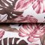 Bavlněná látka/plátno Sandra SA-227 Hnědé a starorůžové tropické listy na bílém - šířka 160 cm - detail 2 - Biante.cz