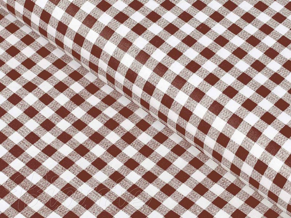 Bavlněná látka/plátno Sandra SA-059 Hnědo-bílé kostičky - šířka 145 cm - detail 1 - Biante.cz Bavlněná látka/plátno Sandra SA-059 Hnědo-bílé kostičky - šířka 145 cm - detail 1 - Biante.cz