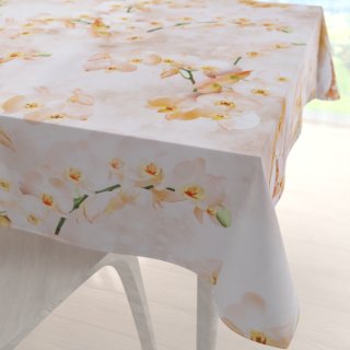 Teflonový čtvercový ubrus TF-045 Orchideje na béžovém - detail 1 - Biante.cz Teflonový čtvercový ubrus TF-045 Orchideje na béžovém - detail 1 - Biante.cz