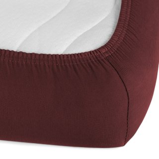 Jersey napínacie prestieradlo JR-011 Bordó - detail 1 - Biante.sk