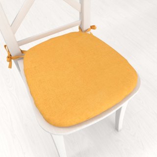 Oblý podsedák BKW-211 Horčicový žíhaný - 39x37x3 cm - Biante.sk