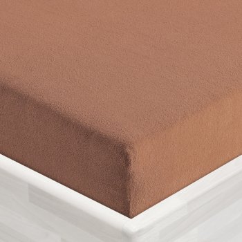 Froté napínací prostěradlo FR-023 Oříškově hnědé - Biante.cz