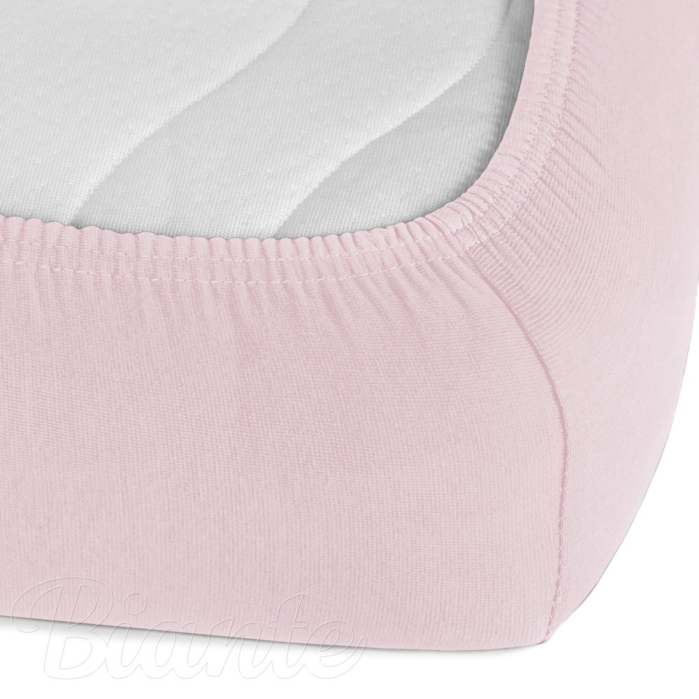 Dětské jersey napínací prostěradlo do postýlky JR-032 Pudrově růžová - detail 2 - Biante.cz