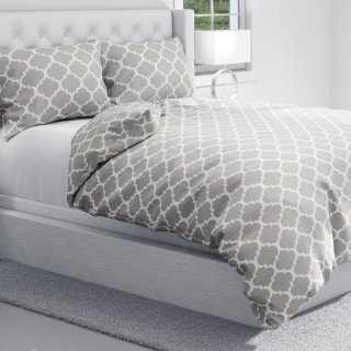 Bavlněné ložní povlečení Sandra SA-188 Šedé Maroko - detail 1 - Biante.cz