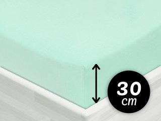 Jersey napínacie prestieradlo na vysoký matrac JR-034 Mintové - Biante.sk Jersey napínacie prestieradlo na vysoký matrac JR-034 Mintové - Biante.sk