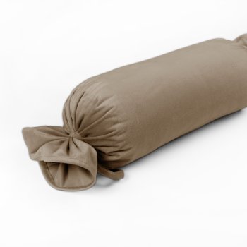 Sametový polštář válec bonbon Velvet Premium SVP-034 Kávově hnědý - Biante.cz
