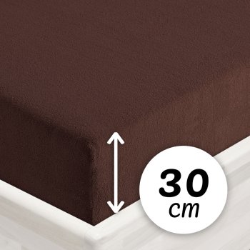 Froté napínací prostěradlo na vysokou matraci FR-026 Čokoládově hnědé - Biante.cz Froté napínací prostěradlo na vysokou matraci FR-026 Čokoládově hnědé - Biante.cz