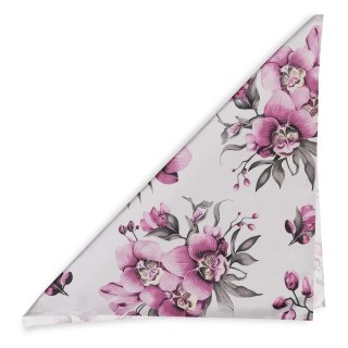 Bavlněný šátek Sandra SA-623 Lila orchideje na bílém - detail 1 - Biante.cz