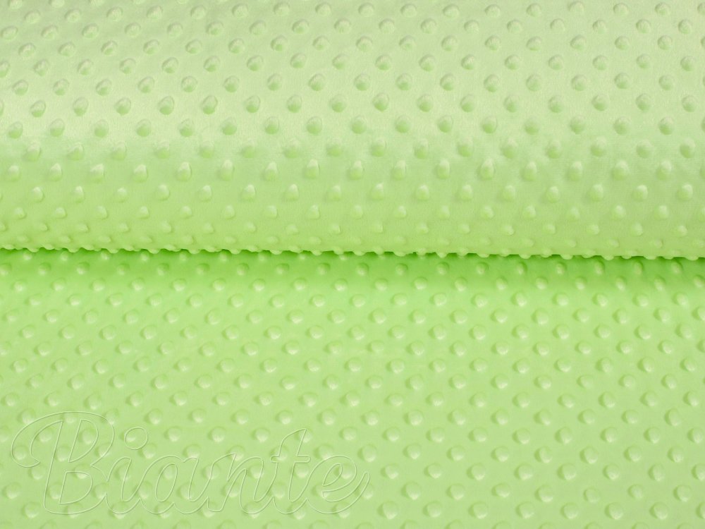 Dětská látka Minky 3D puntíky MKP-005 Pastelová světle zelená - šířka 150 cm - detail 4 - Biante.cz Dětská látka Minky 3D puntíky MKP-005 Pastelová světle zelená - šířka 150 cm - detail 4 - Biante.cz