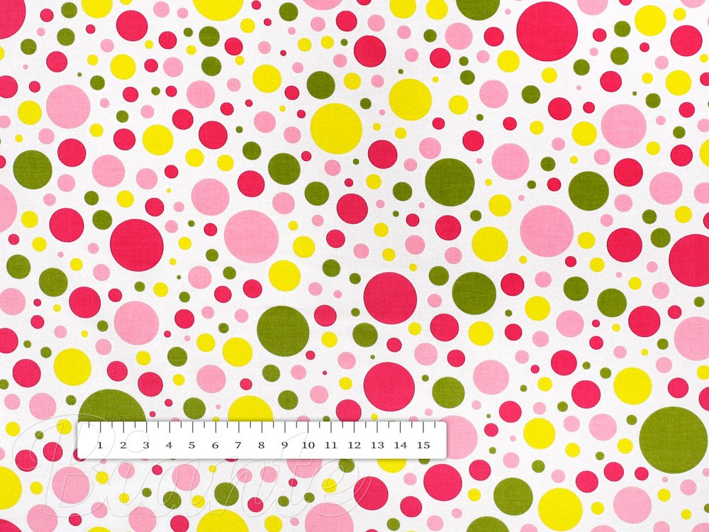 Bavlněná látka/plátno Sandra SA-209 Růžové a žluté puntíky na bílém - šířka 145 cm - detail 3 - Biante.cz Bavlněná látka/plátno Sandra SA-209 Růžové a žluté puntíky na bílém - šířka 145 cm - detail 3 - Biante.cz