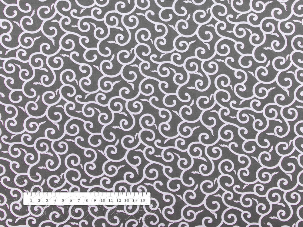 Bavlněná látka/plátno Sandra SA-258 Ornamenty na tmavě šedém - šířka 140 cm - detail 2 - Biante.cz Bavlněná látka/plátno Sandra SA-258 Ornamenty na tmavě šedém - šířka 140 cm - detail 2 - Biante.cz