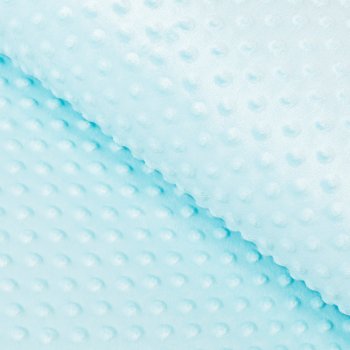Dětská látka Minky 3D puntíky MKP-013 Ledová modrá - šířka 150 cm