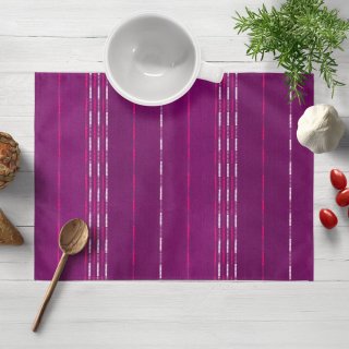 Bavlněné prostírání na stůl Olivia OL-002 Proužky na fialovém - Biante.cz