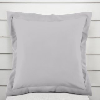 Dekorační povlak na polštář s lemem Rongo RG-016 Světle šedý - Biante.cz