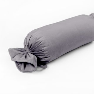 Sametový polštář válec bonbon Velvet Premium SVP-013 Šedý - Biante.cz