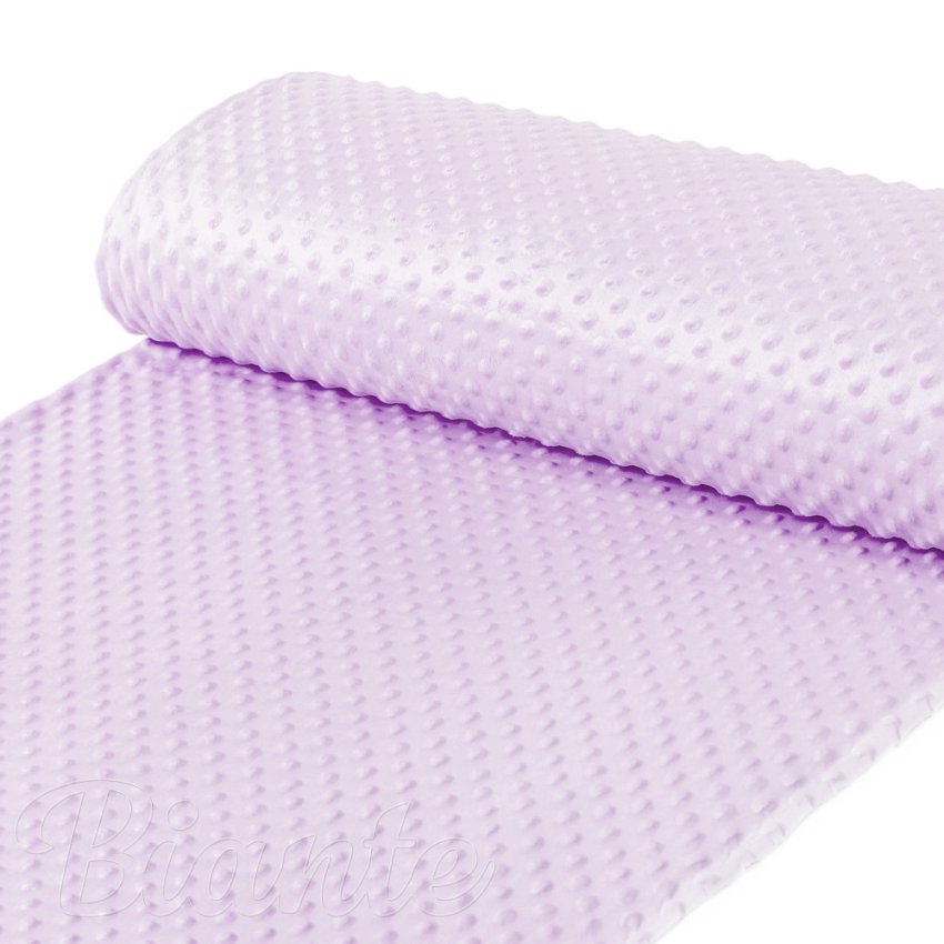 Dětská látka Minky 3D puntíky MKP-002 Fialová lila - šířka 150 cm - detail 2 - Biante.cz