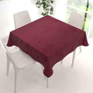 Sametový čtvercový ubrus Velvet Premium SVP-010 Tmavě vínový - detail 1 - Biante.cz