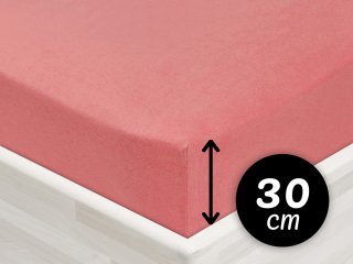 Jersey napínací prostěradlo na vysokou matraci JR-001 Korálové - Biante.cz Jersey napínací prostěradlo na vysokou matraci JR-001 Korálové - Biante.cz