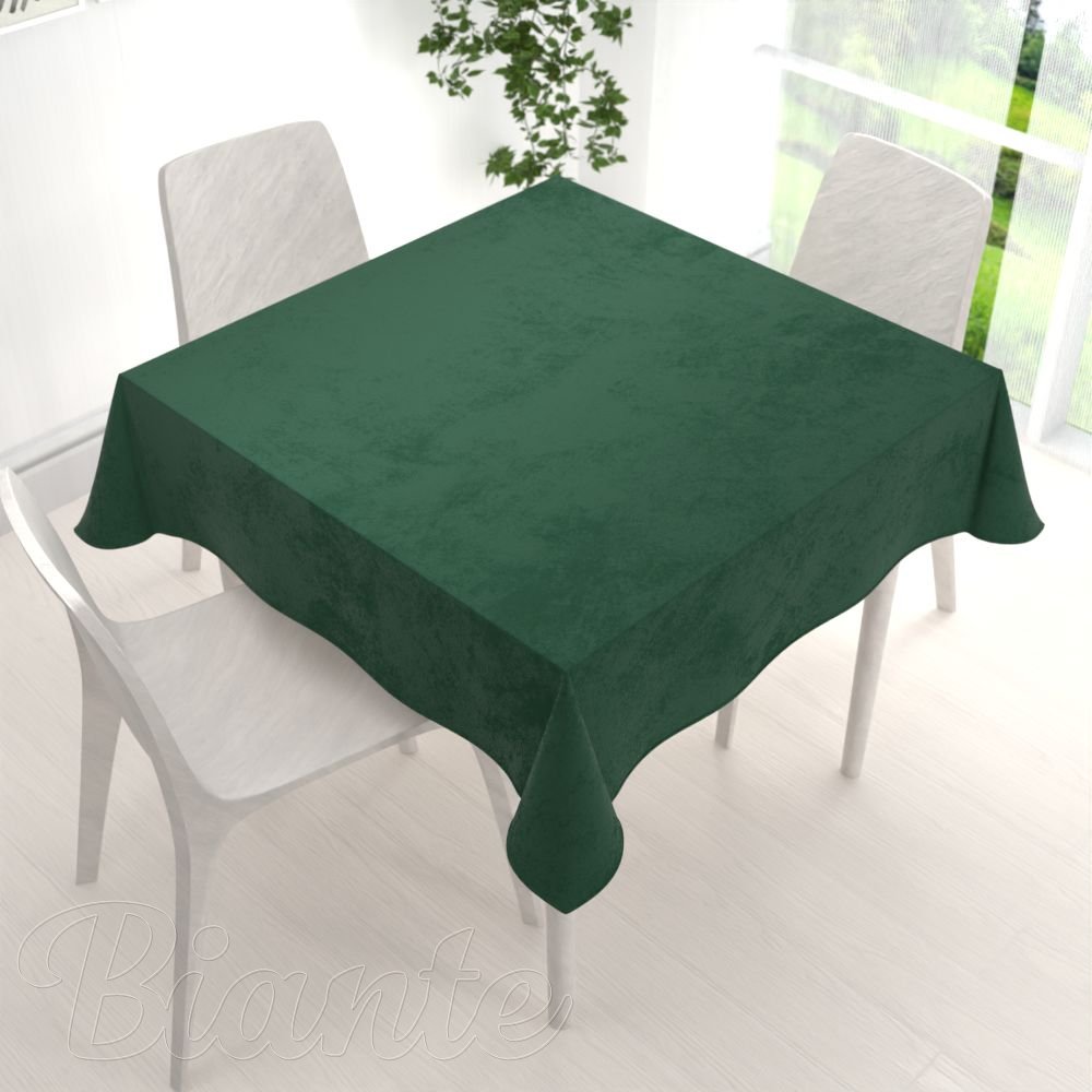 Velký sametový čtvercový ubrus Velvet Premium SVP-012 Zelený - detail 1 - Biante.cz