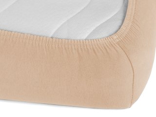 Jersey napínacie prestieradlo na vysoký matrac JR-033 Béžové - detail 1 - Biante.sk Jersey napínacie prestieradlo na vysoký matrac JR-033 Béžové - detail 1 - Biante.sk