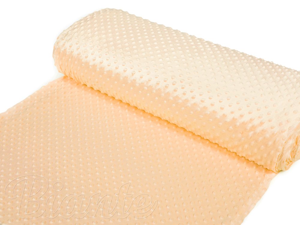 Dětská látka Minky 3D puntíky MKP-006 Světle meruňková - šířka 150 cm - detail 2 - Biante.cz Dětská látka Minky 3D puntíky MKP-006 Světle meruňková - šířka 150 cm - detail 2 - Biante.cz