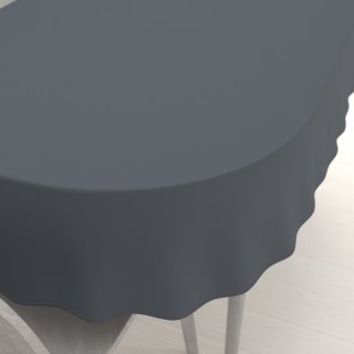 Dekorační oválný ubrus Rongo RG-017 Tmavě šedý - Biante.cz