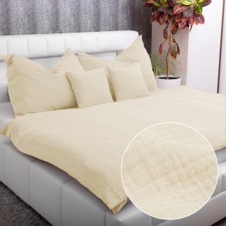 Mušelínové posteľné obliečky Nature MSN-083 Krémové - Biante.sk