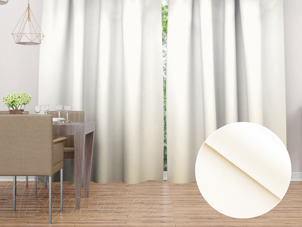 Dekorační závěs na míru TF-037 Smetanový bez vzoru - Biante.cz