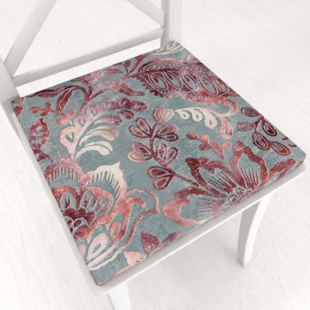 Sametový čtvercový podsedák Tamara TMR-054 Abstraktní vínové květy na šedozeleném - 38x38x3 cm - Biante.cz Sametový čtvercový podsedák Tamara TMR-054 Abstraktní vínové květy na šedozeleném - 38x38x3 cm - Biante.cz