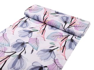 Bavlněná látka/plátno Sandra SA-333 Velké květy magnolie a kaly - šířka 160 cm - detail 1 - Biante.cz Bavlněná látka/plátno Sandra SA-333 Velké květy magnolie a kaly - šířka 160 cm - detail 1 - Biante.cz