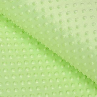 Dětská látka Minky 3D puntíky MKP-005 Pastelová světle zelená - šířka 150 cm