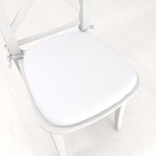 Oblý podsedák Rongo RG-031 Studený biely - 39x37x3 cm - Biante.sk