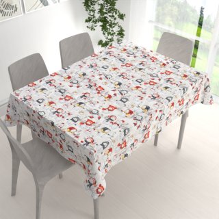 Bavlněný obdélníkový ubrus Sandra SA-661 Sněhuláci na světle šedém - detail 1 - Biante.cz Bavlněný obdélníkový ubrus Sandra SA-661 Sněhuláci na světle šedém - detail 1 - Biante.cz