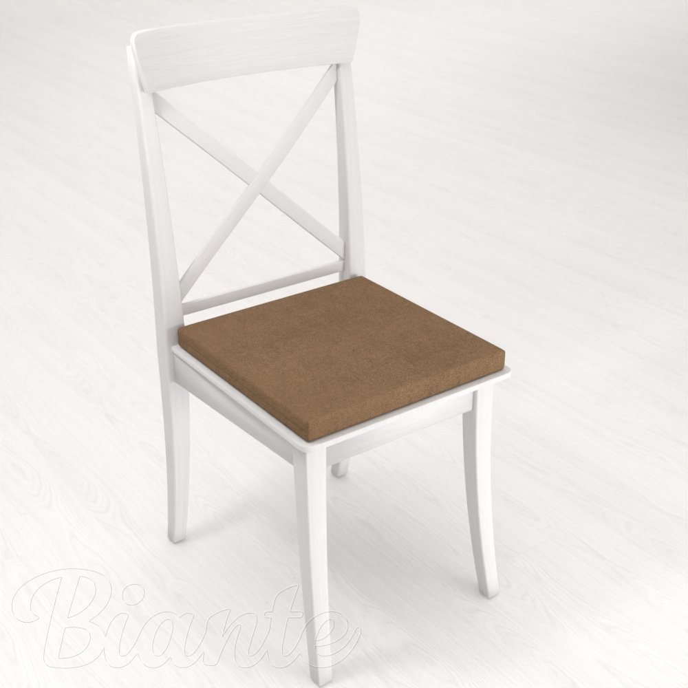 Štvorcový podsedák z imitácie brúsenej kože Alcantara ALC-014 Svetlo hnedý - 38x38x3 cm - detail 1 - Biante.sk