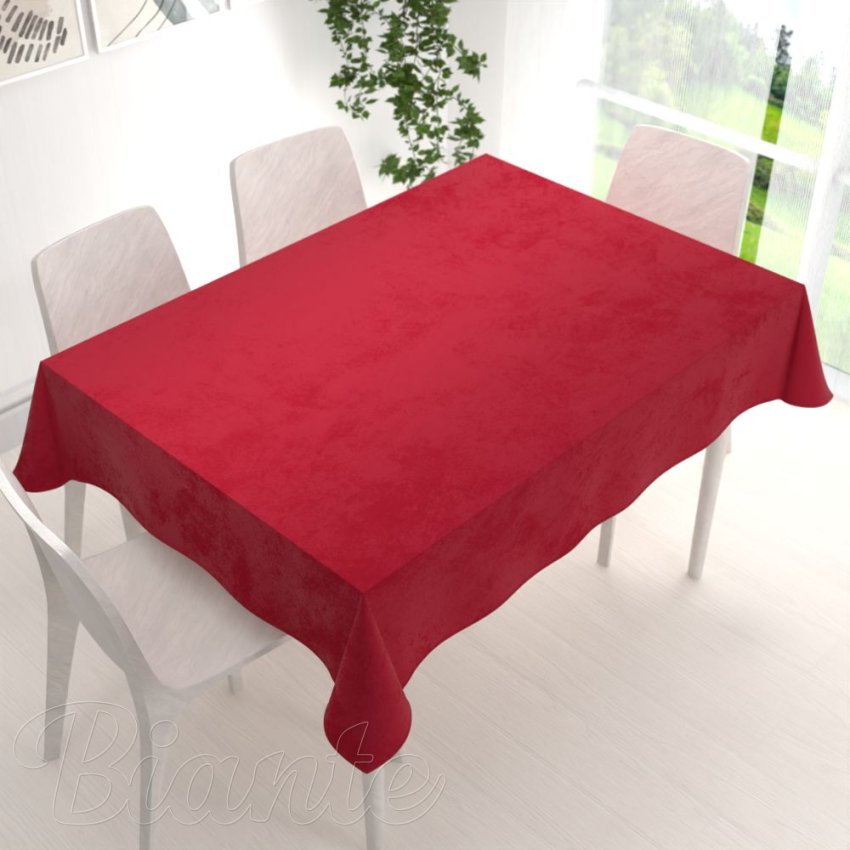 Sametový obdélníkový ubrus Velvet Premium SVP-038 Sytě červený - detail 1 - Biante.cz