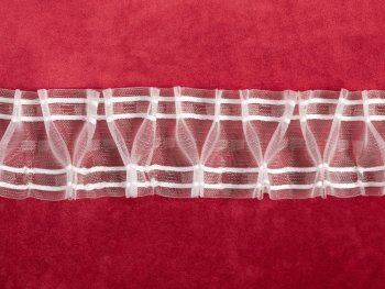 Řasící stuha RS-013 cik-cak - šířka 7,5 cm - řasení 1:2 - Biante.cz