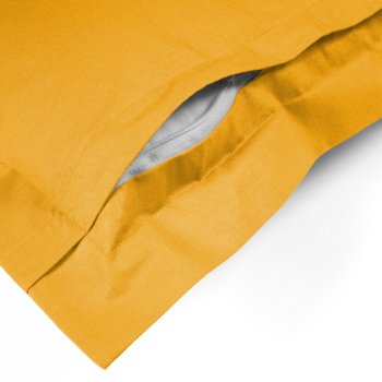 Bavlněný povlak na polštář s lemem Moni MO-082 Pampeliškově žlutý - detail 1 - Biante.cz