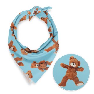 Detská bavlnená šatka Sandra SA-724 Plyšové medvedíky na modrom - Biante.sk