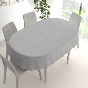 Oválný ubrus/imitace broušené kůže Alcantara ALC-020 Světlý béžovošedý - detail 1 - Biante.cz