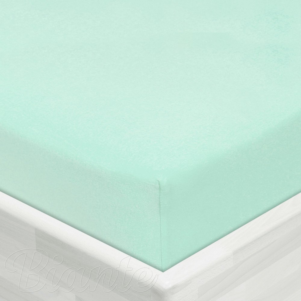 Dětské jersey napínací prostěradlo do postýlky JR-034 Mintové - detail 1 - Biante.cz