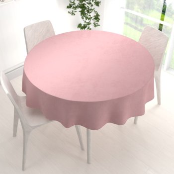 Sametový kulatý ubrus Velvet Premium SVP-033 Starorůžový - detail 1 - Biante.cz